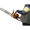 62Cc Gas Powered Chainsaw 2 Cycle Handheld Cordless Chain Saw Aluminium 18" And 20" Guide Bar - Orange - Image 2