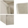 Modern Design London Skirted Swivel Chair Traditional Aesthetic Polyester - Beige - Image 7