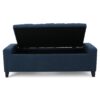 Guernsey - Ottoman Fabric Storage With Tufted Top - Navy Blue - Image 9