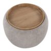 Tray - Pouf Contemporary Ottoman - Natural / Light Brown - Image 4