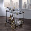 Cyrus - Clear Glass Serving Cart - Black / Gold - Image 6