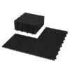 Interlocking Deck Tiles Plastic Waterproof Outdoor All Weather Anti-Slip Bathroom Shower Balcony Porch Strong Weight Capacity Upto 6613 Lbs, Rosette Pattern Pack Of 12 - Black - Image 23