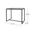Ernesto - Outdoor Industrial Acacia Wood Bar Table With Metal Frame - Gray - Image 3