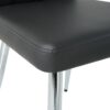 Modern Dining Chair (Set of 4) With Cloth Upholstery And Electroplated Metal Legs - Charcoal Gray - Image 5