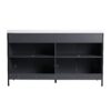 Modern Style Freestanding Bathroom Vanity With Double Resin Sink & Soft Close Cabinet Doors - Light Coffee - Image 14