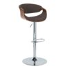 Curvo - Mid-Century Modern Adjustable Barstool With Swivel (Set of 2) - Walnut / Charcoal - Image 2