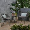 Cordella - Outdoor Woven Wicker Chairs With Cushions, (Set of 2) - Gray - Image 5