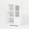 Modern Painted Cabinet With Glass Doors And Drawer - White - Image 23