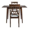 3 Piece Kitchen Dining Set With Drop Leaf Dining Table And 2 Dining Upholstered Chairs, Dining Room Set For Small Places - Brown - Image 10