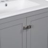 Bathroom Vanity With Single Sink, Combo Cabinet Undermount Sink, Bathroom Storage Cabinet With Two Doors And A Drawer, Soft Closing, Multifunctional Storage, Solid Wood Frame - Gray - Image 16