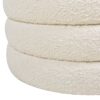 Fuji - Oversized Round Storage Ottoman - Ivory White - Image 5