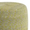 Bayley - Round Braided Pouf - Muted Yellow / Natural - Image 5