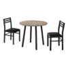 3 Piece Drop Leaf Dining Table Set, Contemporary & Modern - Taupe - Image 7