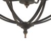 4 Light Metal Chandelier, Hanging Light Fixture With Adjustable Chain For Kitchen, Bulb Not Included - Black - Image 9