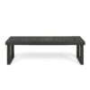 Realm - Outdoor Bench With Slat Panel Top And Base - Dark Gray - Image 4