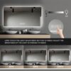 28" Bathroom Mirror With LED Lights Front And Backlit, Anti-Fog Lighted Vanity Mirrors For Wall Mounted And 5 Level Dimmable, Horizontal / Vertical - Clear - Image 4