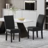 Contemporary Dining Chair (Set of 2) With Rubberwood Legs - Black - Image 5