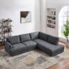 Glander - Cozy Sectional Sofa Right Facing - Gray - Image 6