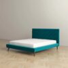 Dillon - Velvet Platform Bed - Blue - Image 9