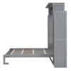 Full Size Murphy Wall Bed With Shelves And LED Lights - Gray - Image 5