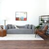 Mason - Mid Century Modern Luxury Tight Back Curvy Couch - Gray - Image 4