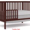 Crib 5 In 1 Convertible, Converts From Baby Crib To Toddler Bed, Fits Standard Full Size Crib Mattress - Espresso - Image 14