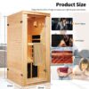 Single Person Far Infrared Sauna Room - Natural - Image 11