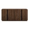Mid-Century Modern 3 Drawer Low TV Stand For TVs Up To 80" - Dark Walnut - Image 2