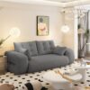 Human Dog Bed, Lazy Sofa Couch, Multifunctional Foldable Sofa Bed, 3 In 1 Teddy Fabric Sleeper Sofa Bed For Living Room Guest Bed, Playroom - Gray - Image 3
