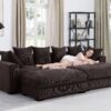 Duke - 4 Piece Upholstered Sectional - Dark Brown - Image 7
