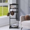 Accent Portable Garment Rack, Clothes Valet Stand With Storage Organizer - Black - Image 13