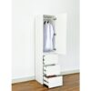 Elise - Slim Modular Wood Closet Cabinet With Drawers In Durable Melamine And Wood 71" Height - White - Image 2