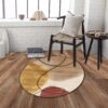 Rabbit - Washable Non - Slip Round Rug - Ivory / Gold - Image 4