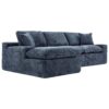 Cloud Sectional Sofa Upholstered Sofa Couch With Double-Layer Cushion And Side Pockets - Blue - Image 20