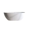 Solid Surface Matte Tub, Solid Surface Soaking Tub, Stone Resin Freestanding Bathtub, Thick Edge Stand Alone Tubs With Overflow, Pop-Up Drain (Oval) - Matte White - Image 9