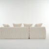 Compression Sofa: Combining Chaise Longue With 3 Seater, Corduroy Fabric, Full Sponge Compression Sofa, Combined Sofa With 4 Pillows For Living / Home Furniture / Apartment - White - Image 22
