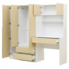 3 Door Storage Desk Wardrobe For Bedroom With Shelves And 3 Drawers - Natural - Image 6