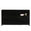 TV Stand For TVs Up To 65", Modern Entertainment Center Media Console Cabinet With 2 Spacious Storage Space, Solid Wood Legs For Living Room - Black - Image 11