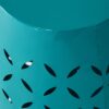 Lilac - Modern Side Table With Iron Cut Design - Teal - Image 11