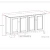 Amherst - Wide 4 Door Storage Cabinet - Hickory Brown - Image 11