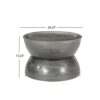 Sparling - Modern Iron Hourglass Coffee Table With Lipped Edge - Antique Silver - Image 3