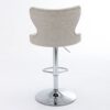 Swivel Barstools Adjusatble Seat Height From 25-33", Modern Upholstered Chrome Base Bar Stools With Backs Comfortable Tufted For Home Pub And Kitchen Island - Beige - Image 6