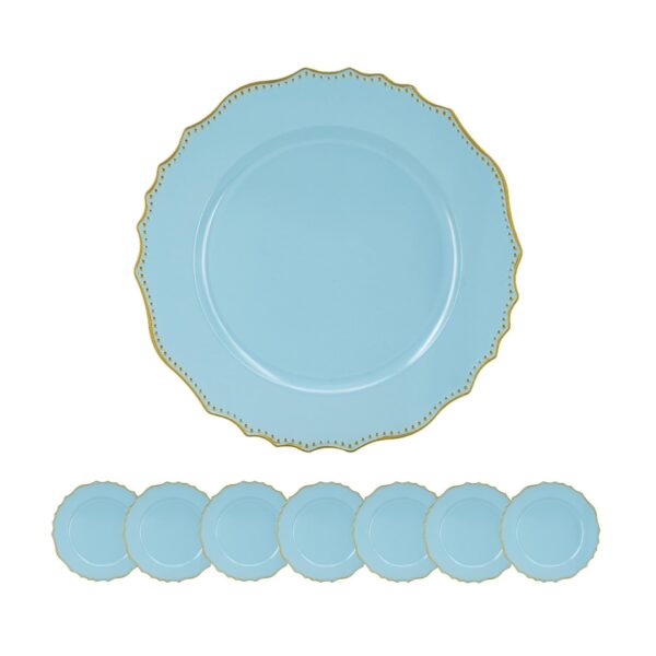 Plastic Charger Plate Polypropylene (Set of 8) - Blue