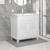 Bathroom Vanity With Sink, Bathroom Cabinet With Two Doors And One Drawer, White - Image 11