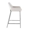 Daniella - Contemporary Fixed Height Counter Stool (Set of 2) - Chrome / White - Image 3