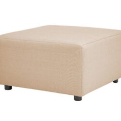 Cleo - Modular Upholstered Patio Ottoman Axroma Olefin - Almond Beige