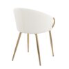 Claire - Contemporary / Glam Chair (Set of 2) - Gold / White - Image 4