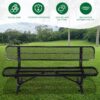 Outdoor Bench With Backrest - Black - Image 8