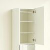 Elise - Slim Modular Wood Closet Cabinet With Mirror In Durable Melamine Construction - White - Image 17