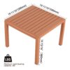 2 Piece Indoor / Outdoor Furniture Set (1 Chair And 1 Coffee Table), UV Resistant, Waterproof And Durable - Apricot Brown - Image 3